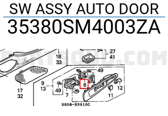 Honda 35380SM4003ZA SW ASSY AUTO DOOR