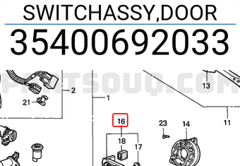 Honda 35400692033 SWITCHASSY,DOOR