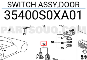 Honda 35400S0XA01 SWITCH ASSY,DOOR