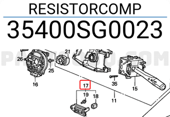 Honda 35400SG0023 RESISTORCOMP