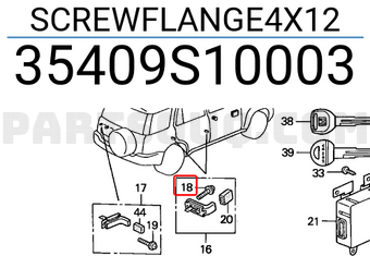 Honda 35409S10003 SCREWFLANGE4X12