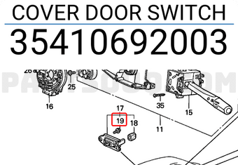 Honda 35410692003 COVER DOOR SWITCH