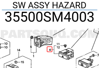 Honda 35500SM4003 SW ASSY HAZARD