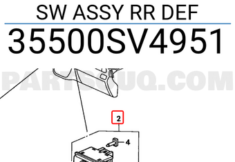 Honda 35500SV4951 SW ASSY RR DEF