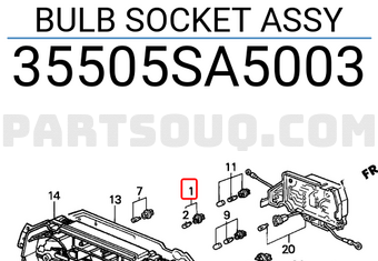 Honda 35505SA5003 BULB SOCKET ASSY