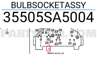 Honda 35505SA5004 BULBSOCKETASSY