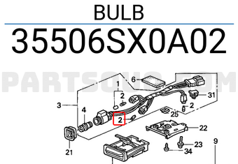 Honda 35506SX0A02 BULB