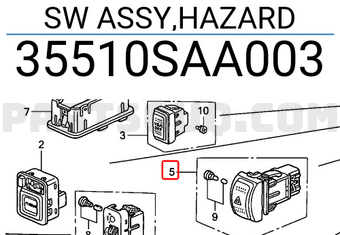 Honda 35510SAA003 SW ASSY,HAZARD