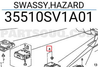 Honda 35510SV1A01 SWASSY,HAZARD