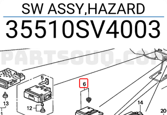 Honda 35510SV4003 SW ASSY,HAZARD