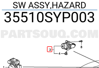 Honda 35510SYP003 SW ASSY,HAZARD