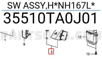 Honda 35510TA0J01 SW ASSY,H*NH167L*