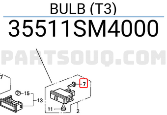 Honda 35511SM4000 BULB (T3)