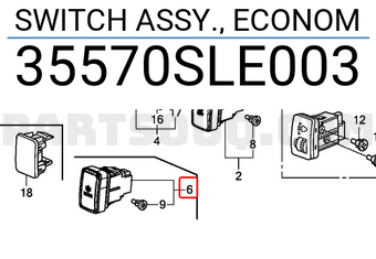 Honda 35570SLE003 SWITCH ASSY., ECONOM