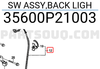 Honda 35600P21003 SW ASSY,BACK LIGH