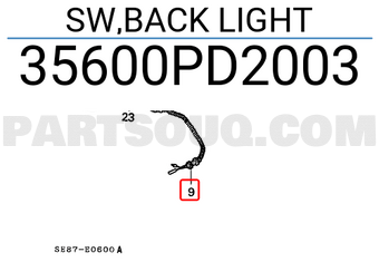 Honda 35600PD2003 SW,BACK LIGHT