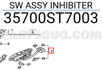 Honda 35700ST7003 SW ASSY INHIBITER