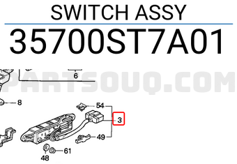 Honda 35700ST7A01 SWITCH ASSY