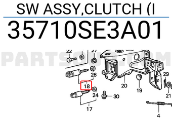 Honda 35710SE3A01 SW ASSY,CLUTCH (I