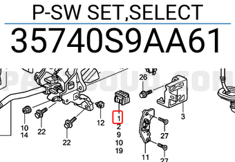 Honda 35740S9AA61 P-SW SET,SELECT