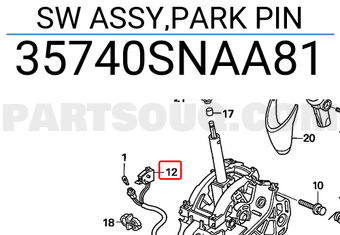Honda 35740SNAA81 SW ASSY,PARK PIN