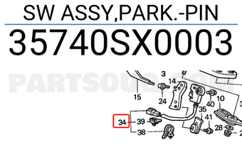 Honda 35740SX0003 SW ASSY,PARK.-PIN