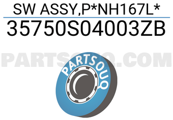 Honda 35750S04003ZB SW ASSY,P*NH167L*