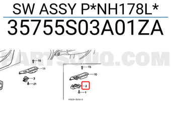 Honda 35755S03A01ZA SW ASSY P*NH178L*