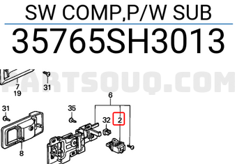 Honda 35765SH3013 SW COMP,P/W SUB