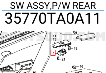 Honda 35770TA0A11 SW ASSY,P/W REAR