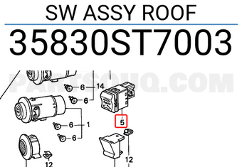 Honda 35830ST7003 SW ASSY ROOF