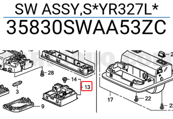 Honda 35830SWAA53ZC SW ASSY,S*YR327L*