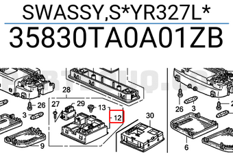 Honda 35830TA0A01ZB SWASSY,S*YR327L*