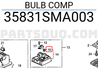 Honda 35831SMA003 BULB COMP