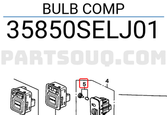 Honda 35850SELJ01 BULB COMP