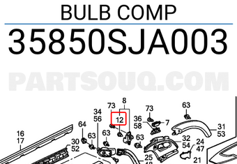 Honda 35850SJA003 BULB COMP