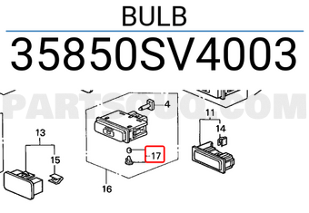 Honda 35850SV4003 BULB