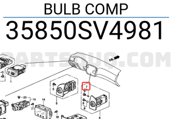 Honda 35850SV4981 BULB COMP