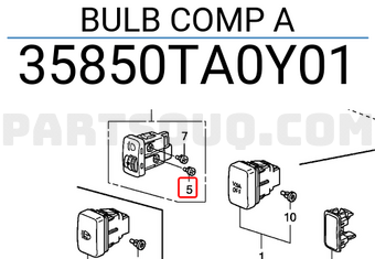 Honda 35850TA0Y01 BULB COMP A