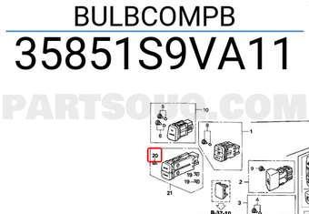 Honda 35851S9VA11 BULBCOMPB