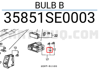 Honda 35851SE0003 BULB B