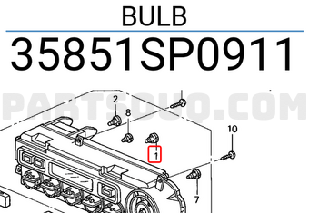 Honda 35851SP0911 BULB
