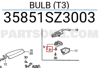 Honda 35851SZ3003 BULB (T3)