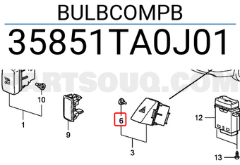 Honda 35851TA0J01 BULBCOMPB