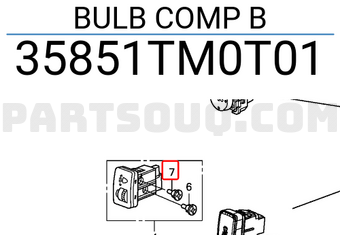 Honda 35851TM0T01 BULB COMP B