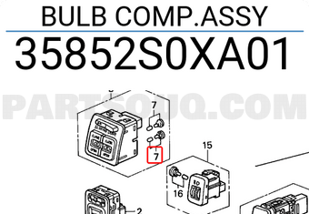 Honda 35852S0XA01 BULB COMP.ASSY