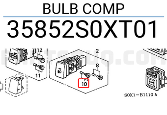 Honda 35852S0XT01 BULB COMP