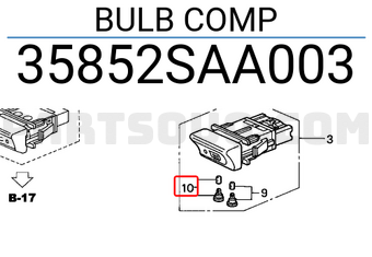 Honda 35852SAA003 BULB COMP