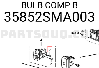 Honda 35852SMA003 BULB COMP B