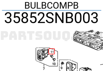 Honda 35852SNB003 BULBCOMPB